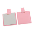 Single-Sided Portable Stainless Steel Square Cosmetic Mirror with Customized Logo