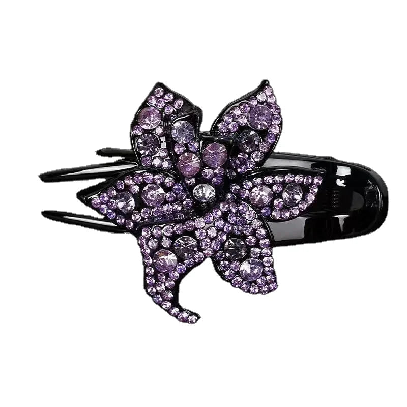 Korean Rhinestone Hairpin Women's Elegant Duckbill Clip Hair Claws Hairgrip Fashion Wedding Hair Accessories