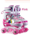 Each Adjustable Quad Flashing Roller Skates for Kids with 4 Wheels for Children and Girls MegaBDM