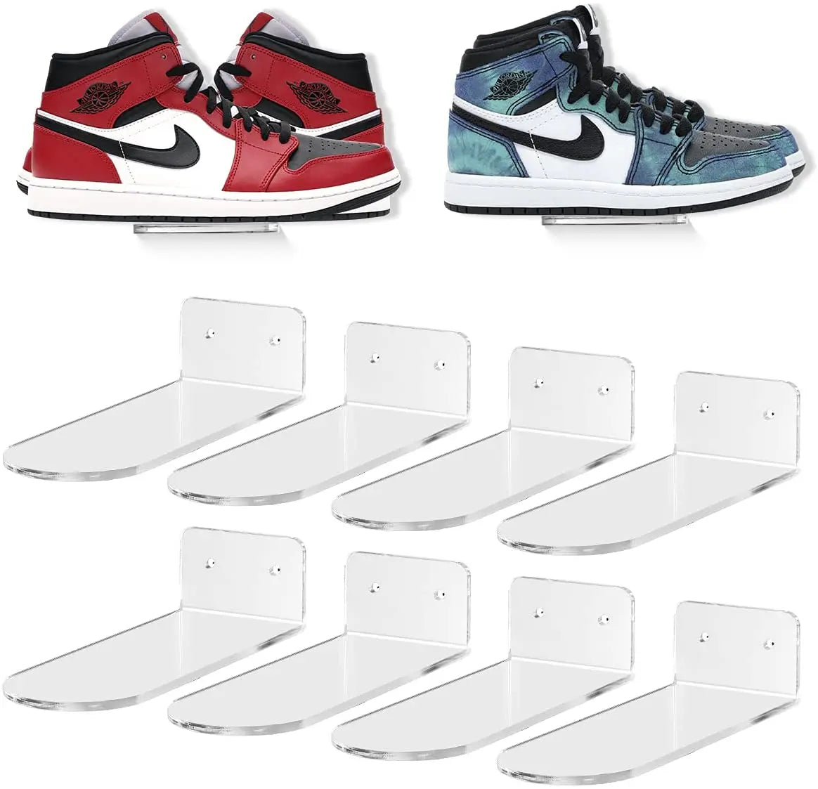 Manufacturer Factory Supplier OEM Clear Floating Shoe Shelves to Showcase Sneaker Collection Shoe Store Display Rack Wall Shelf