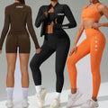 6 Piece Sets Fashion Women Active Wear Workout Clothing Tracksuit Sportswear Women Gym Fitness Set