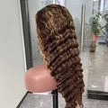 Wholesale P4/27 Highlight Color Deep Wave HD Lace Frontal Wig Brazilian Human Human 13x4 Lace Front Wig Vendor