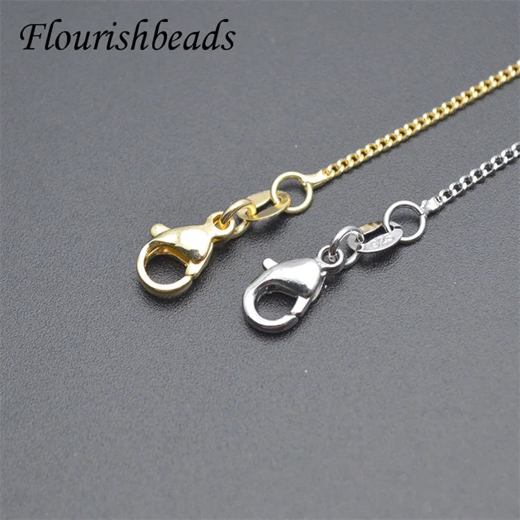 New Style 18K Real Gold Plated Metal Brass Link Chain Necklace Chains for Women Men DIY Jewelry Making Supplier