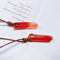 Huiying Wholesale Cheap Jewelry Red Agate Pendant Necklace Carnelian Pendant