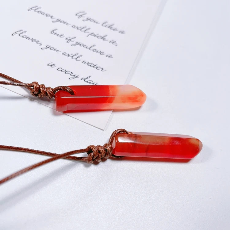 Huiying Wholesale Cheap Jewelry Red Agate Pendant Necklace Carnelian Pendant