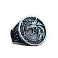 Custom Wholesale Nordic Warriors Odin Symbol Viking Rings Viking Jewelry  Animal Wolf Head Rings