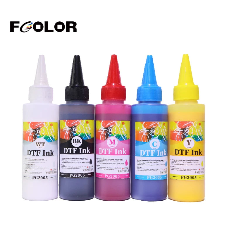 FCOLOR Best Price Dtf Film Transfer Film DTF Pigment Bottle Ink for Epson L1800 L805 XP600 I3200 DTF Printer
