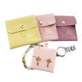 Small Velvet Jewelry Pouch Custom Printed Stocked Design for Earring & Watch Packaging Low MOQ Leather & Cotton Material