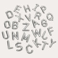 Beimai OEM Charms For Jewelry Making Large Letters Silver Plated Waterproof Stainless Steel Jewelry Accessories