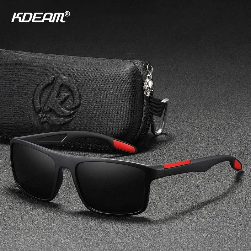 KDEAM New Custom logo Polarized Sunglasses Men Hot Selling Fashion Luxury Sunglasses Brand Wholesale Black Mirror Blu Ray KD101