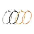 Boho Blank Stainless Steel Flat 3mm Hoop Dangle Earring Rich Colors Sizes Diy Beaded Beads Fringe Hoops Etc Women Earrings