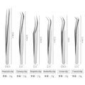 High-quality 6pcs Set  Professional Lash Applicator Tool Customized Private 90 Degrees Fiber Tip Eyelashes Extension Tweezer