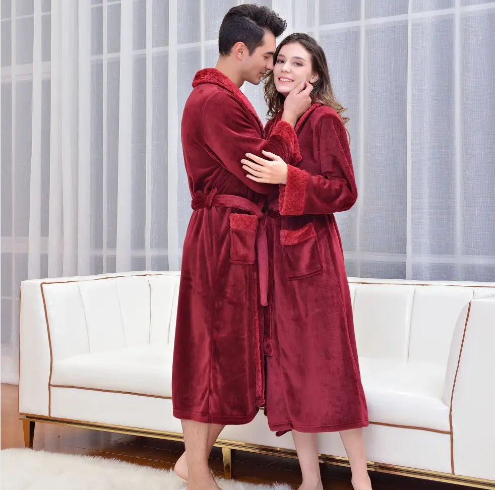 2022 China Supplier Premium Quality Comfortable Solid Color Fluffy Christmas Bathrobe for Men and Women for Spa Home Hotel