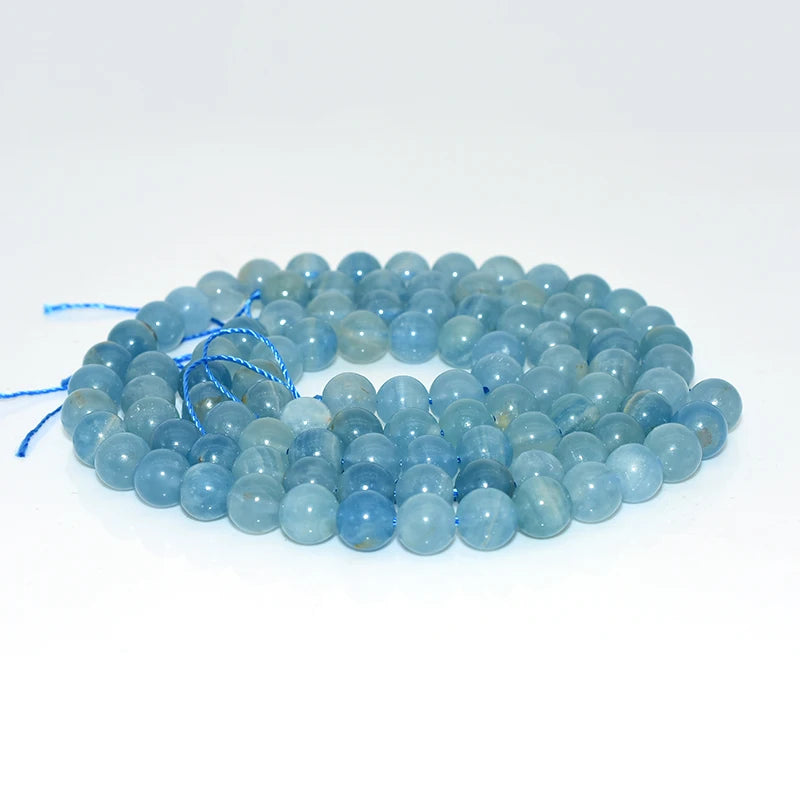 Wholesale 8mm Natural a Grade Blue Calcite Loose Gemstone Beads for DIY Jewelry