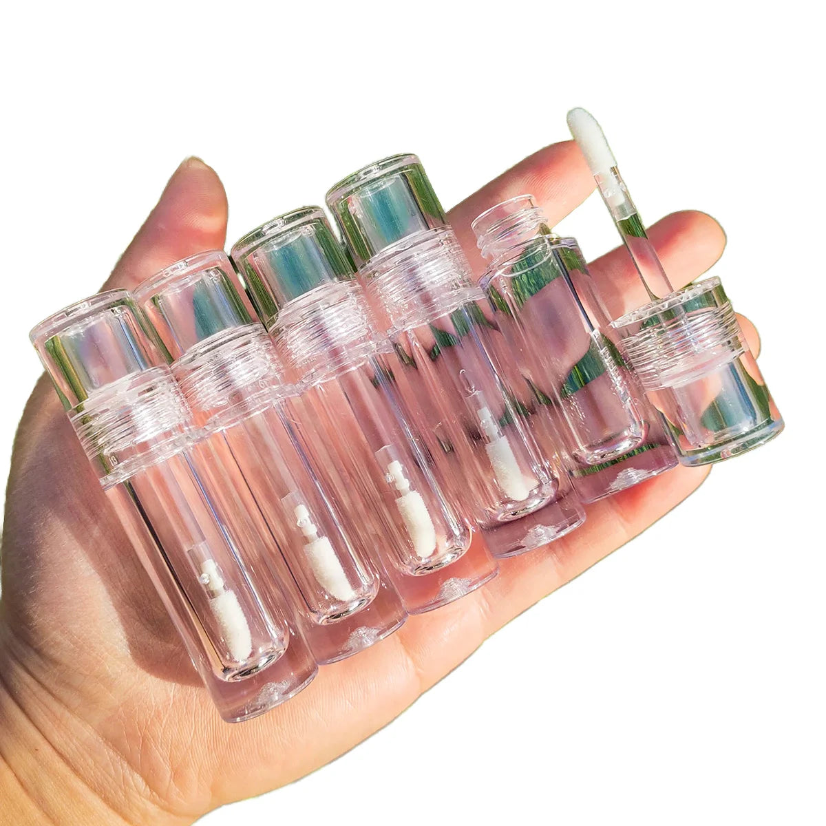 3.5ml Spot Crystal Wave Lip Gloss Tube Package Transparent Pigment Ice Block Lip Glaze Hollow Tube Lipstick Tube