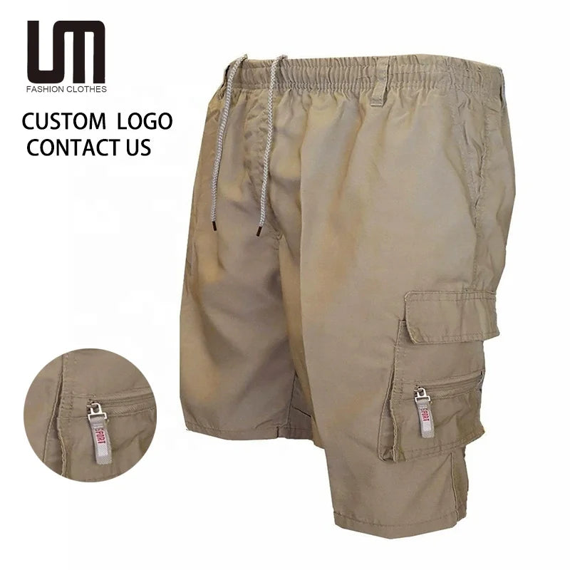 2025 Wholesale Fashion Men's Cargo Shorts Casual Sports Pants Plus Size with Pockets Cotton Breathable Summer Streetwear