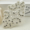 New Fashion Pure Hand Sewing Rhinestone Applique Design Wedding Rhinestone Headbands Appliques Patch WRA-054