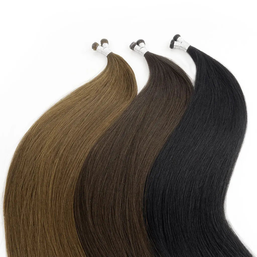 New Design Double Drawn Genius Weft Hair Extensions Can Be Cut 14-24inches Seamless Human Genius Weft Hair Extensions