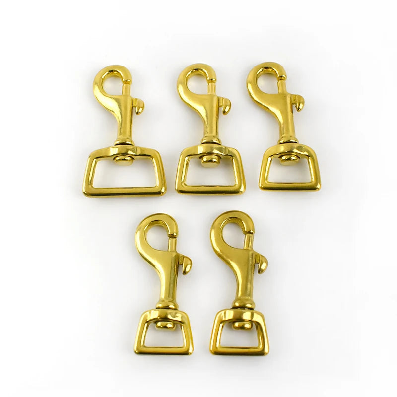 Meetee KY534 26/20/16/14/12mm Trigger Dog Buckle Accessories DIY Leather Luggage Hardware Solid Brass Rotating Clips Snap Hook