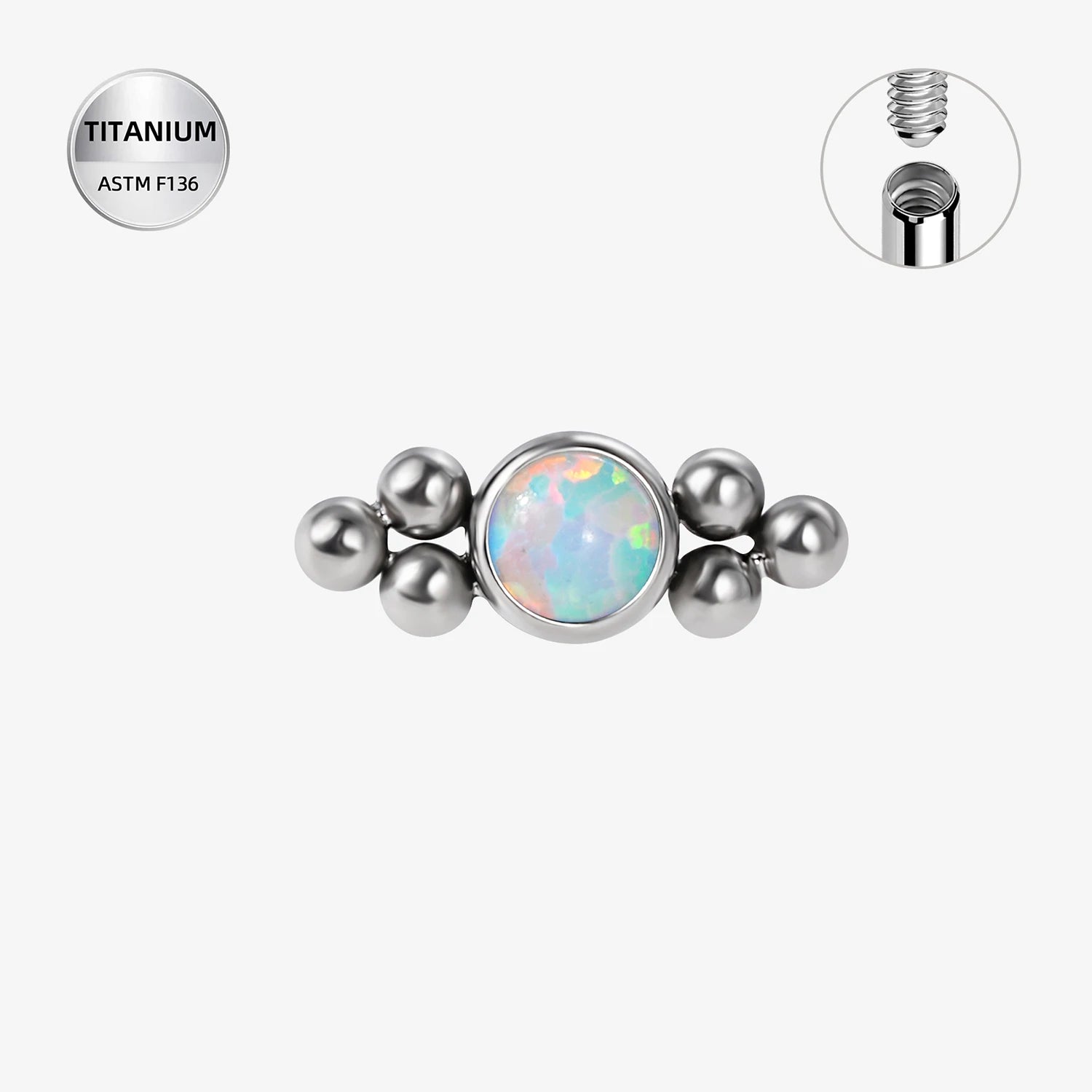 Toposh Dainty ASTM F136 Titanium Labret Stud Piercing Jewelry Cartilage Earring for Wedding or Everyday Use