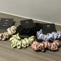 IVANHOE Summer Elegant Women Fabric Elastic HairBand Ties Soft Material Solid Color Small Satin Scrunchies and Hair Accessories