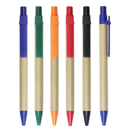 Recycled Paper Ballpoint Pen Eco-friendly Kraft Paper Pen for Promotion