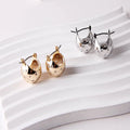 Fashion Zircon Brass With 18K Gold Plating Oval Earrings Personality Diamond Stud Earrings for Women