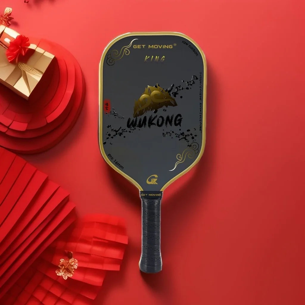 GET MOVINT High Grit Spin PP Pickleball Racket Paddle 16MM Thickness T700 Carbon Fiber Textured Rough Surface