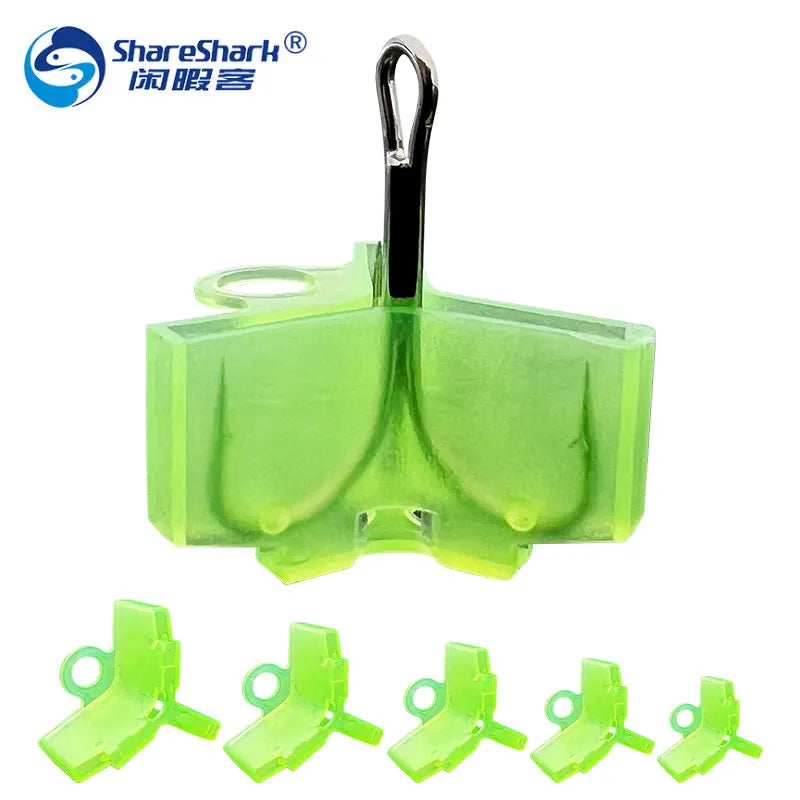 In Stock Fishing Hook Protective Cover Clear Plastic Treble Hook Covers Fishing Tackle Sleeves