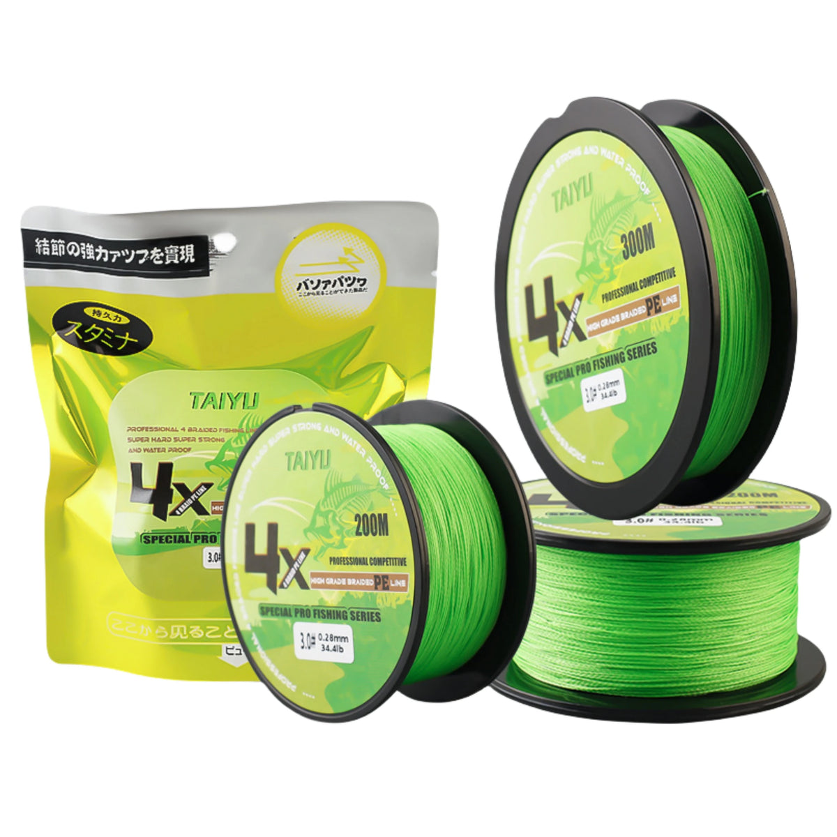 New Design 100m 200m 300m 4X Braid Fishing Line 0.4#-8# Fishing Line Braid Super Strong Tensile Force Braid Line Fishing