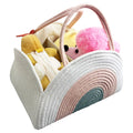 2025 Newborn Baby Diaper Caddy Organizer Storage Basket Eco-Friendly Foldable Waterproof Cotton Rope