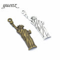 YuenZ 2 Color Antique Silver Color Statue of Liberty Charms Zinc Alloy Pendant Jewelry DIY Necklace Earring 50*14mm I132