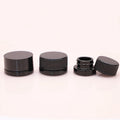 5ml 9ml Childproof Black Uv Smell Proof Violet Glass Jar Cosmetic Small air Tight Jar Container Black pp Lid