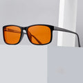 Fashion Custom logo Polarized Retro Square Frame Sunglasses Yellow Orange Lenses Sunglasses Men
