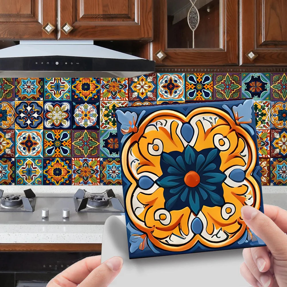 Classical PVC Waterproof Sticker Splicing 24pcs Per Bag Wall Stickers for Home Wall Decoration