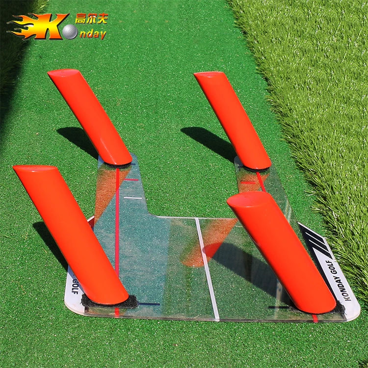 Golf Swing Trainer Swing Straight Draw Fade Practice Mirror Golf Aiming Hitting Trainer Golf Putting Mirror Trainer With Gates