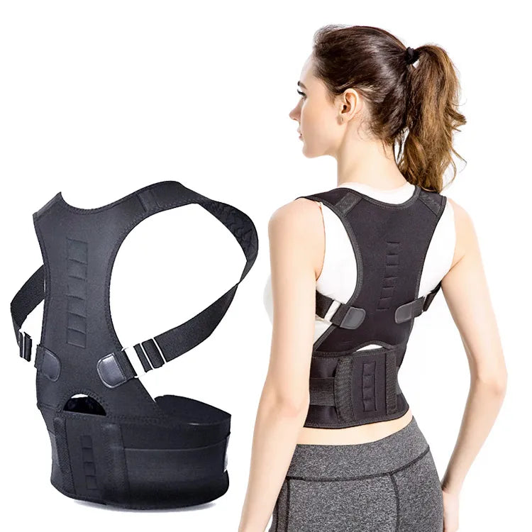 Posture Back Support Corrector Brace Shoulder Lumbar Magnetic Back Support Belt