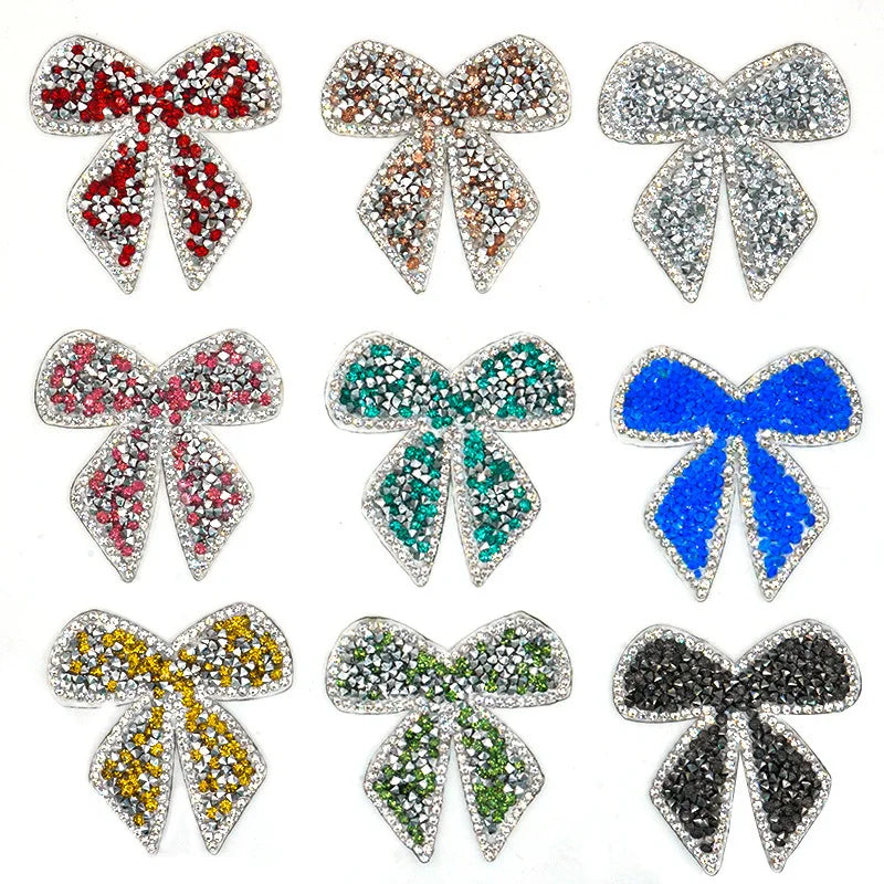 Exquisite Handmade Clothing Ironing Patch Luxury Hot Fix Technique Diamond Heart Thermal Transfer Rhinestone Printing Pattern