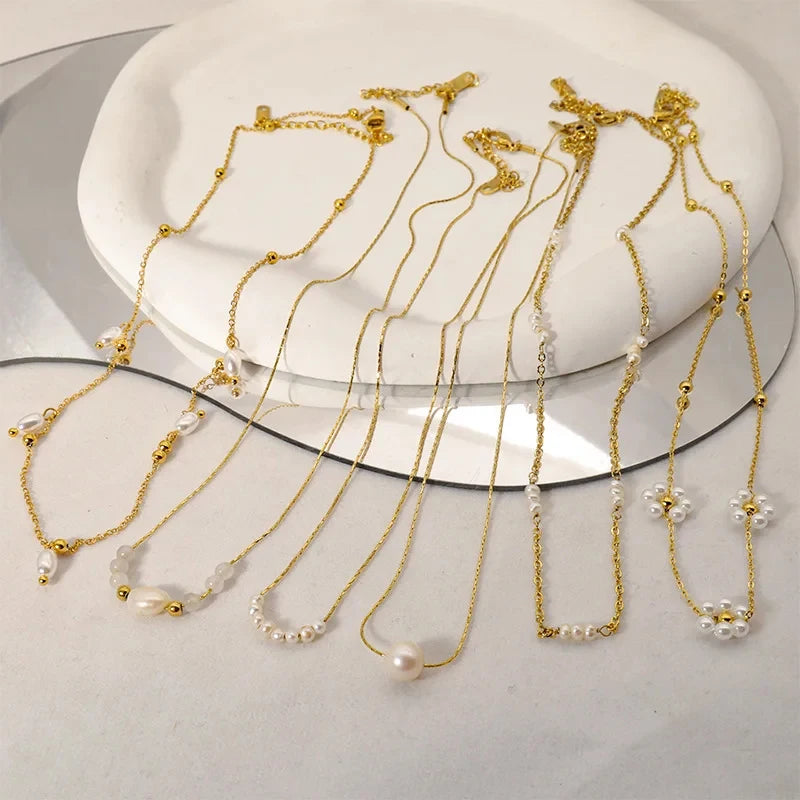 RINNTIN GPN Custom Real Natural Baroque Pearl Pendant Jewelry 925 Sterling Silver Gold Plated Freshwater Pearl Necklace Set