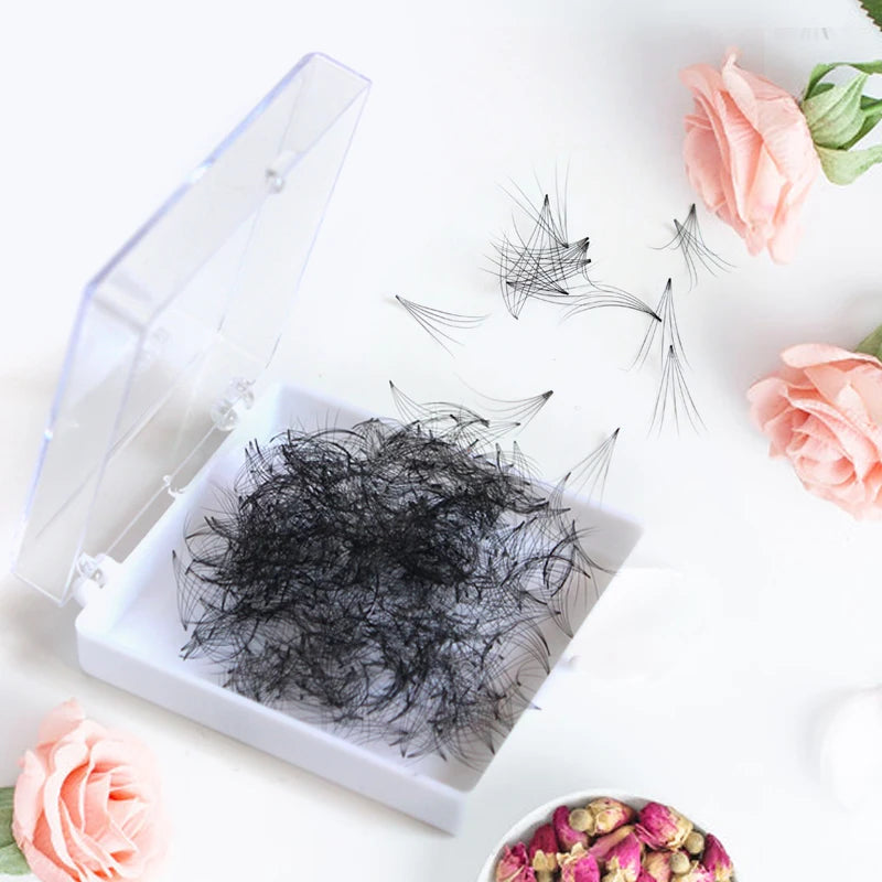 Handmade 3d 4d 5d 6d 7d 8d 10d Fan Eyelashes Short Stem Bulk Pre Made Volume Fans Eyelash Top Grade Pointy Base Premade Fans