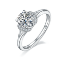 Fashion Jewelry Manufacturing 925 Sterling Silver Moissanite Gold Engagement Ring With Professional Design