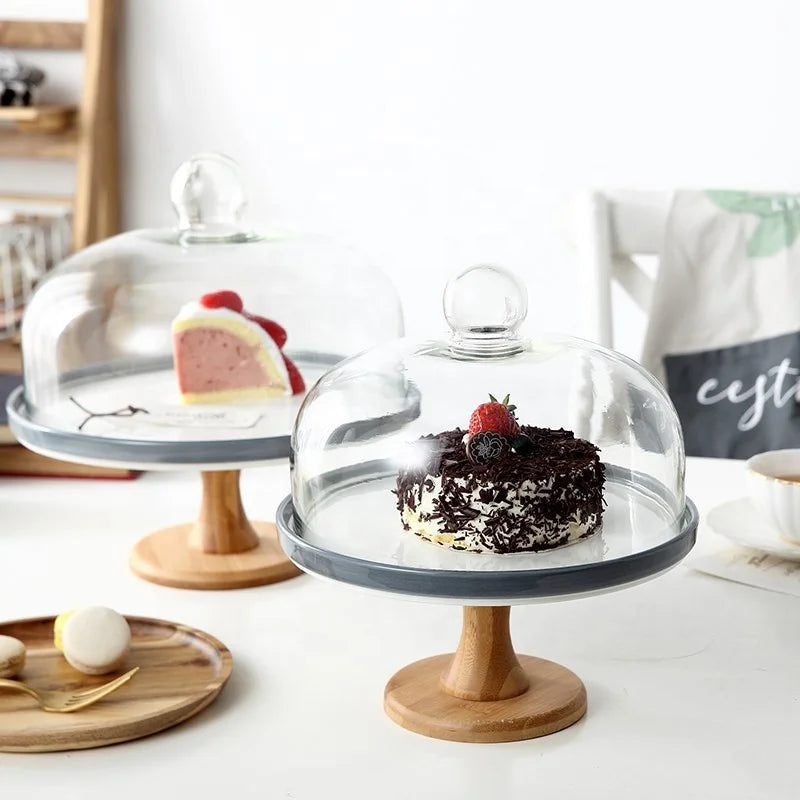 Classic Design Wood Color Enamel Eco-Friendly Customized Pattern Round Business Gift Plates
