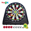 Sayok Large Interactive Football Dart Inflatable Sports Games Inflatable Football Darts with 8pcs Balls