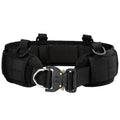 Black Molle Waist Belt Tactical Adjustable Padded Belts with Mesh Lining for Shooting
