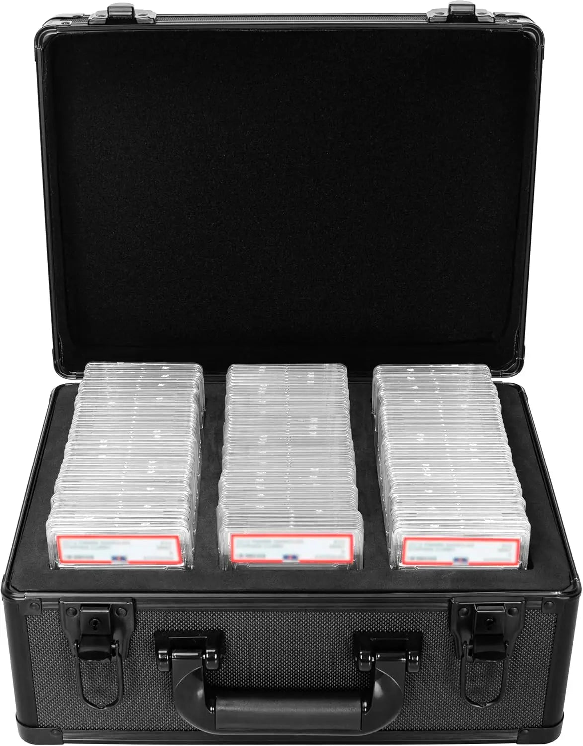 Aluminum Alloy Graded Card Storage Box Compatible 100 Card Slabs-Sports Trading Card Case OEM/ODM Available BGS/SGC/FGS Storage