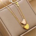 Wholesale New Waterproof Fashion Titanium Steel Peach Key Necklace Heart Forever Love Letter Necklace
