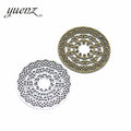 YuenZ Antique Hollow Round Flower Charms Metal Pendants for Jewelry Making DIY Crafts Jewelry Findings 45*45mm B125