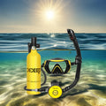 ODM X4000Plus Aluminum 1L Snorkel Set New Design Portable High-Pressure Oxygen Deep Diving Equipment DOT Diving Air Tank