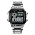 Skmei 1335 Men Luxury Japan Quartz Digital Watch Stainless Steel Strap Fashion Wrist Watch