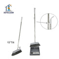 2121 Eco-friendly Durable PET Material Household Pet Cleaning Broom and Teeth Design Dustpan Set
